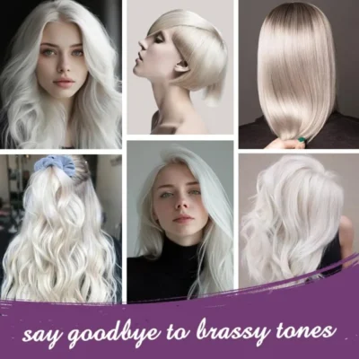 Karseell Purple Hair Mask + Purple Shampoo Set - Set de cuidado del cabello de color púrpura con un paquete de champú